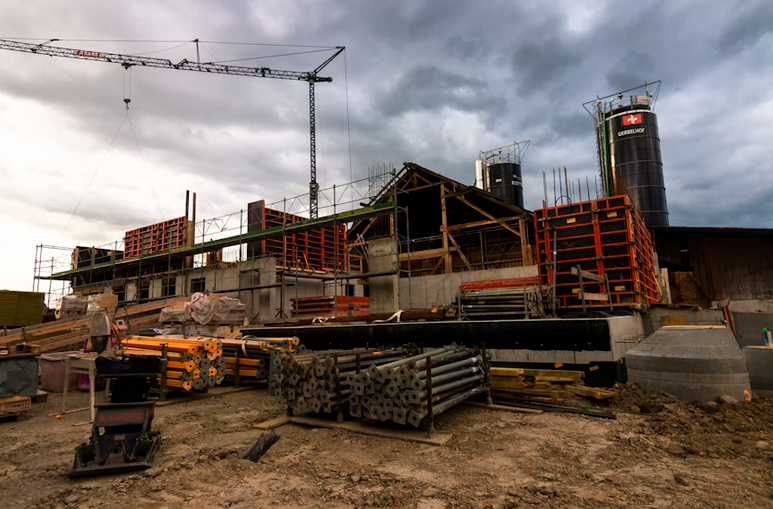 cloudy sky over a site